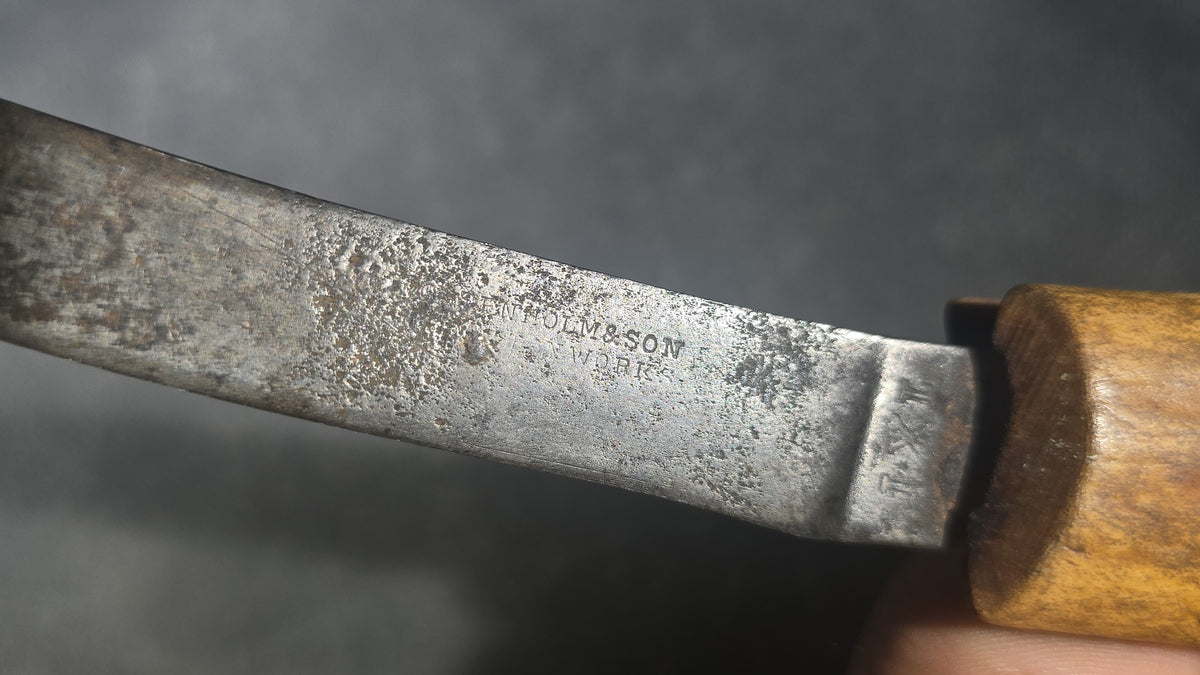 Antique Fixed-Blade Knife with Bone Handle, Blade Stamped George Wostenholm & Son, Washington Works, Sheffield, England