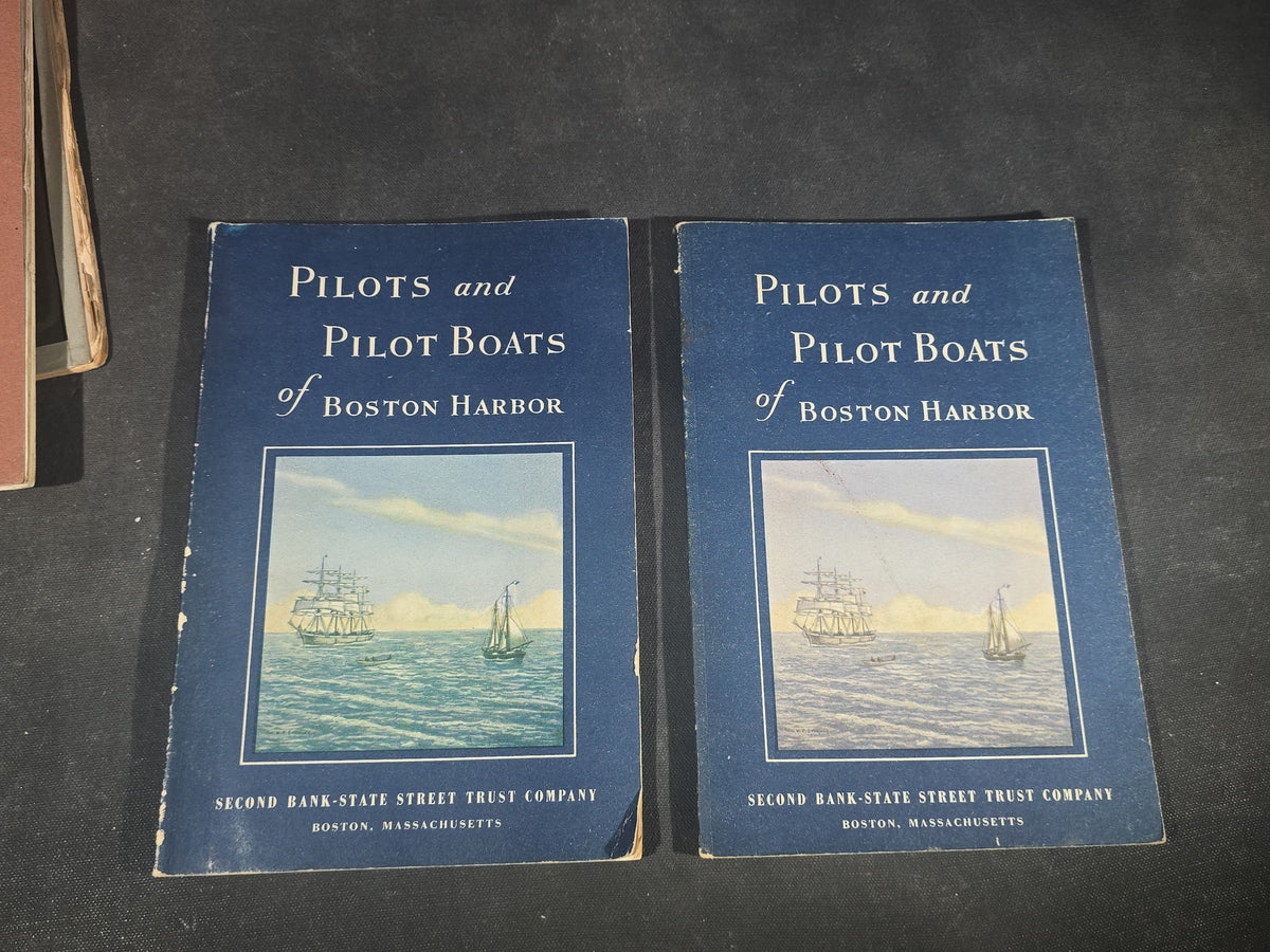 Grouping of Seven Vintage Maritime Booklets Published in Boston, Massachusetts, Including "Pilots and Pilot Boats of Boston Harbor," "Yankee Ship Sailing Cards Volume III," "Whale Fishery of New England," And "Whale Ships and Whaling Scenes"