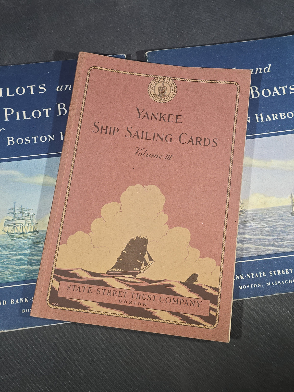 Grouping of Seven Vintage Maritime Booklets Published in Boston, Massachusetts, Including "Pilots and Pilot Boats of Boston Harbor," "Yankee Ship Sailing Cards Volume III," "Whale Fishery of New England," And "Whale Ships and Whaling Scenes"