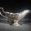 Lot 058 - Sterling Silver Monogrammed Gravy Boat, Marked Sterling 8427, Weight 320 g