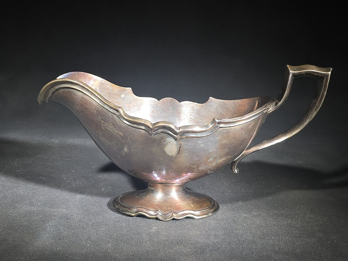 Sterling Silver Monogrammed Gravy Boat, Marked Sterling 8427