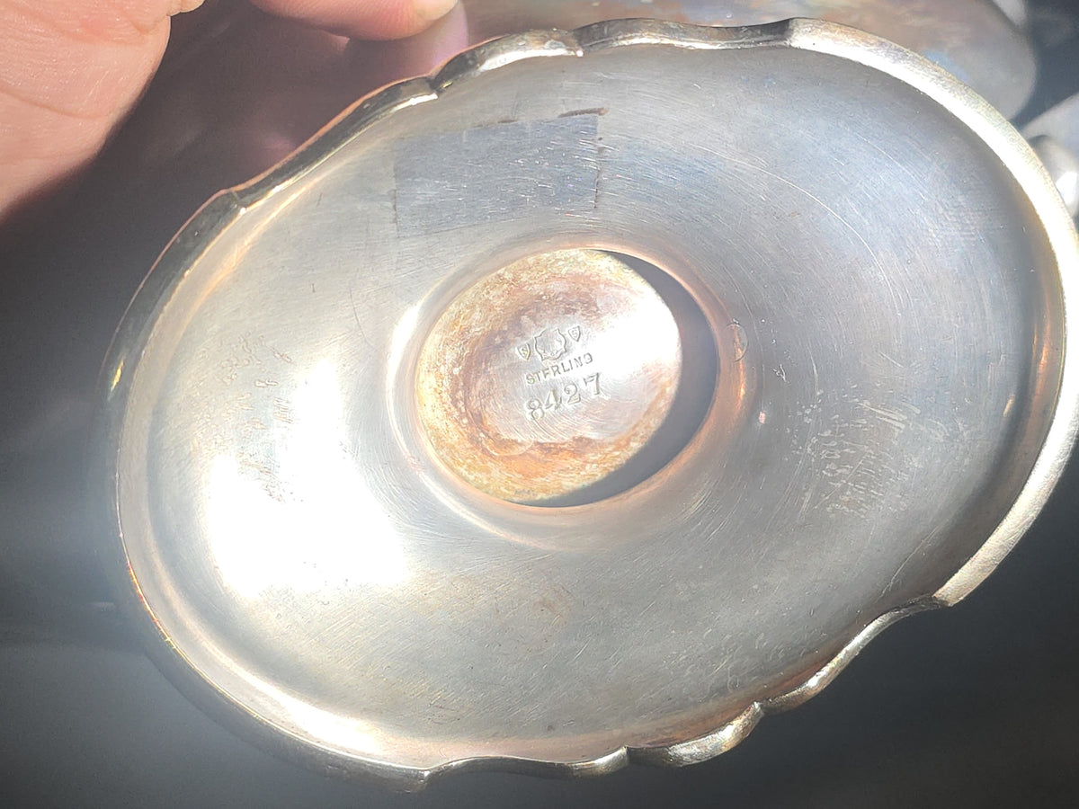 Sterling Silver Monogrammed Gravy Boat, Marked Sterling 8427