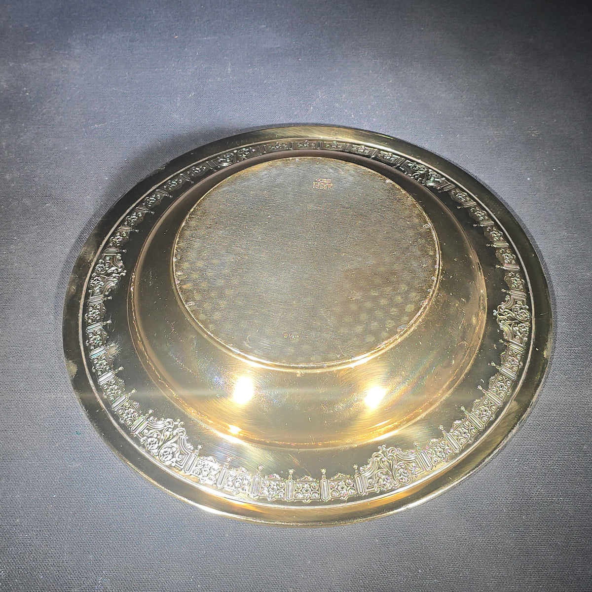 Sterling Silver Bowl with Decorated Rim, Manufactured by Dominick & Haff, New York, No. 923/95