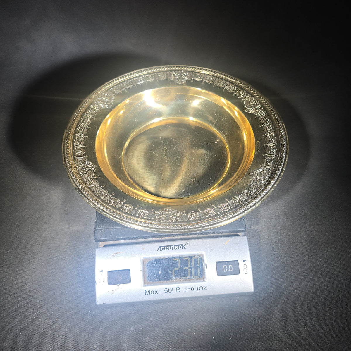 Sterling Silver Bowl with Decorated Rim, Manufactured by Dominick & Haff, New York, No. 923/95