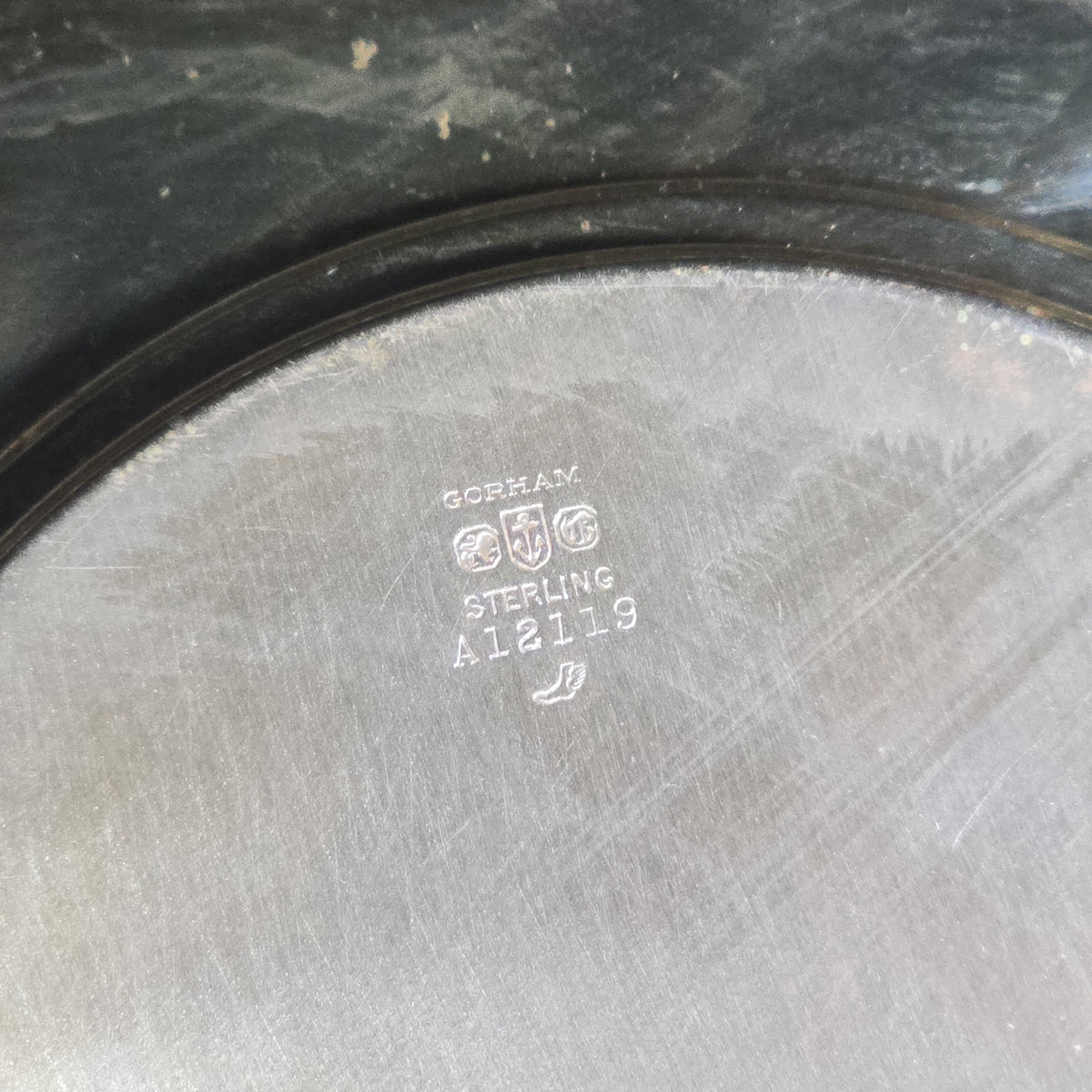 Sterling Silver Monogrammed Bowl, Manufactured by Gorham, Pattern A12119