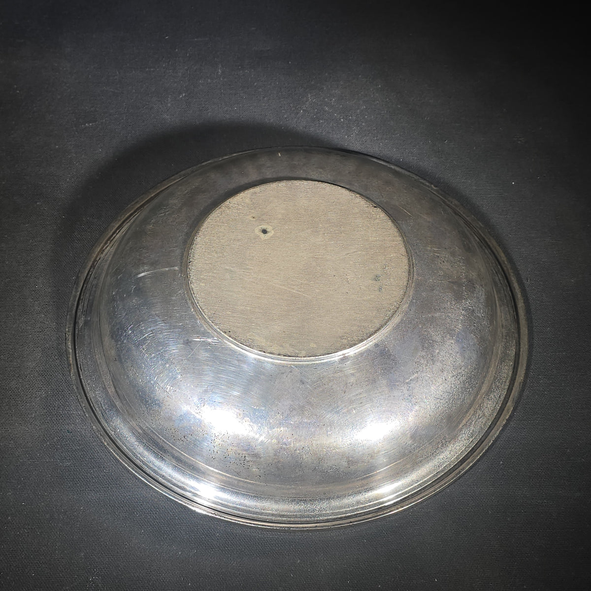 Sterling Silver Bowl with Concentric Ring Rim, Hallmarked with Lion Passant, Pattern Number 84
