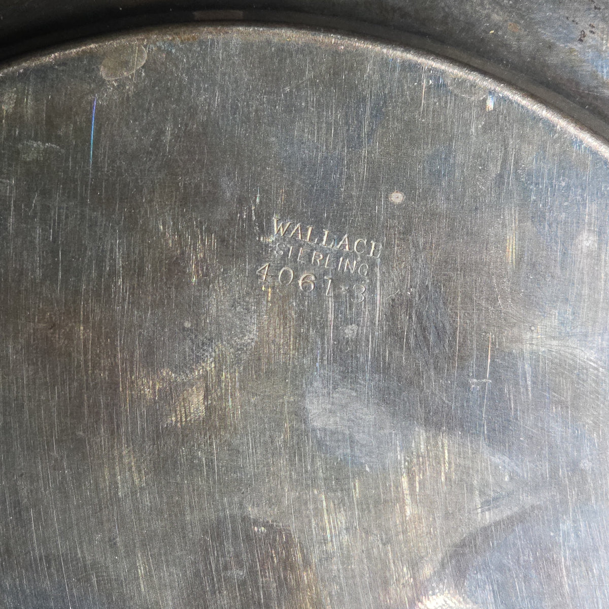 Sterling Silver Pierced Bowl with Foliate Rim, Manufactured by Wallace Silversmiths, Pattern 4061-3