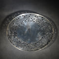 Lot 033 - Sterling Silver Pierced Serving Plate with Scrolling Foliate Border, Weight 302 g