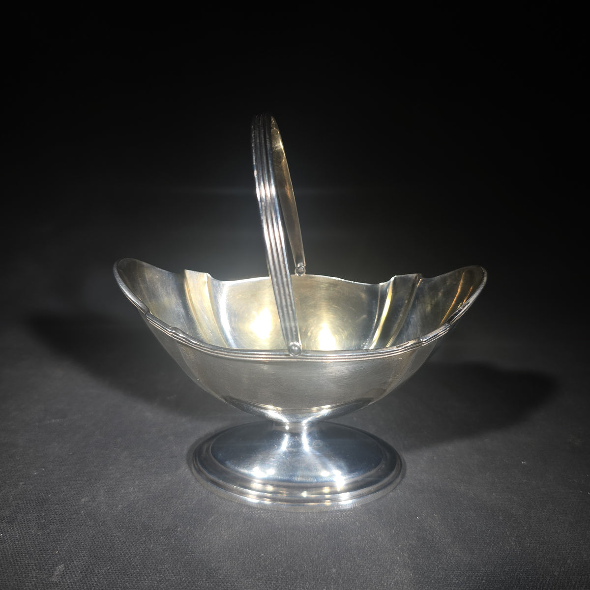 Sterling Silver Sugar Basket and Creamer in the Plymouth Pattern, Manufactured by Gorham