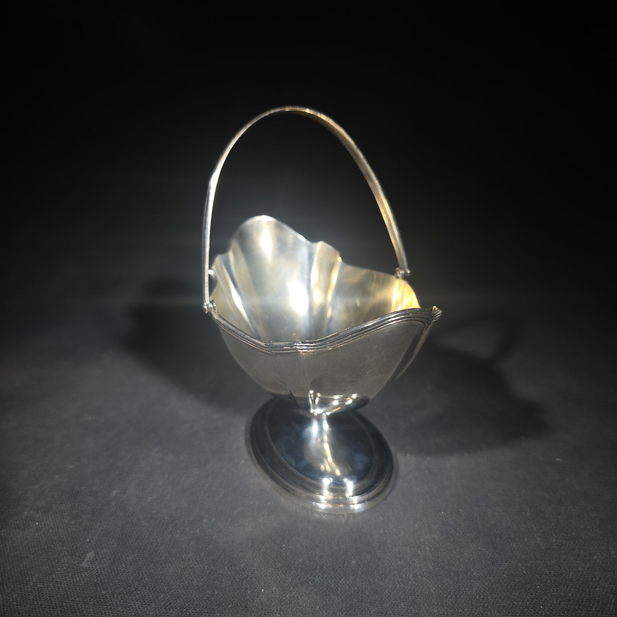 Sterling Silver Sugar Basket and Creamer in the Plymouth Pattern, Manufactured by Gorham