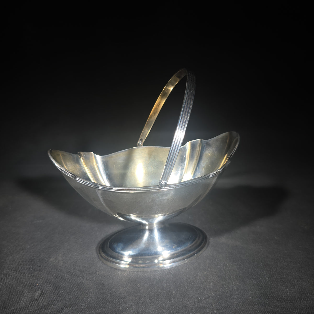 Sterling Silver Sugar Basket and Creamer in the Plymouth Pattern, Manufactured by Gorham