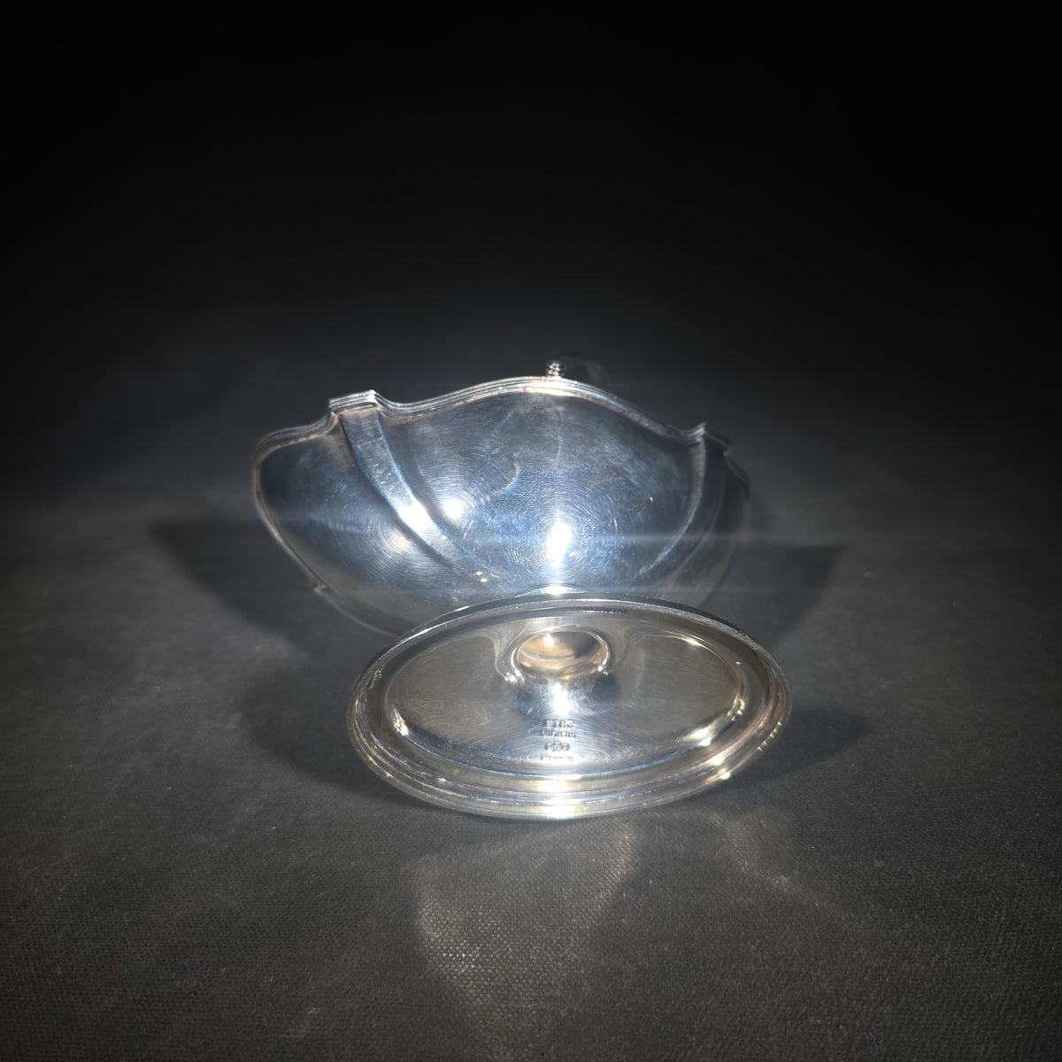 Sterling Silver Sugar Basket and Creamer in the Plymouth Pattern, Manufactured by Gorham