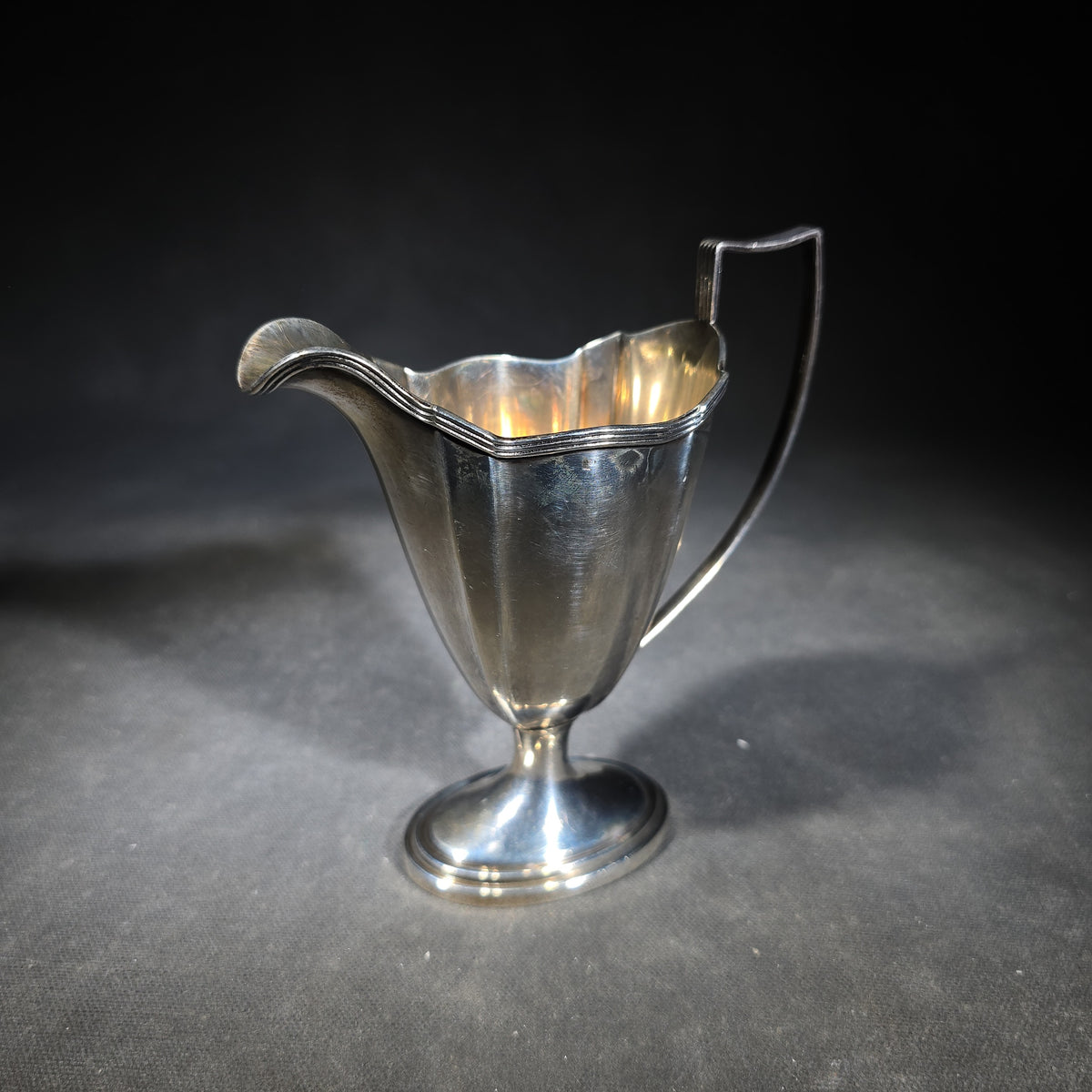 Sterling Silver Sugar Basket and Creamer in the Plymouth Pattern, Manufactured by Gorham
