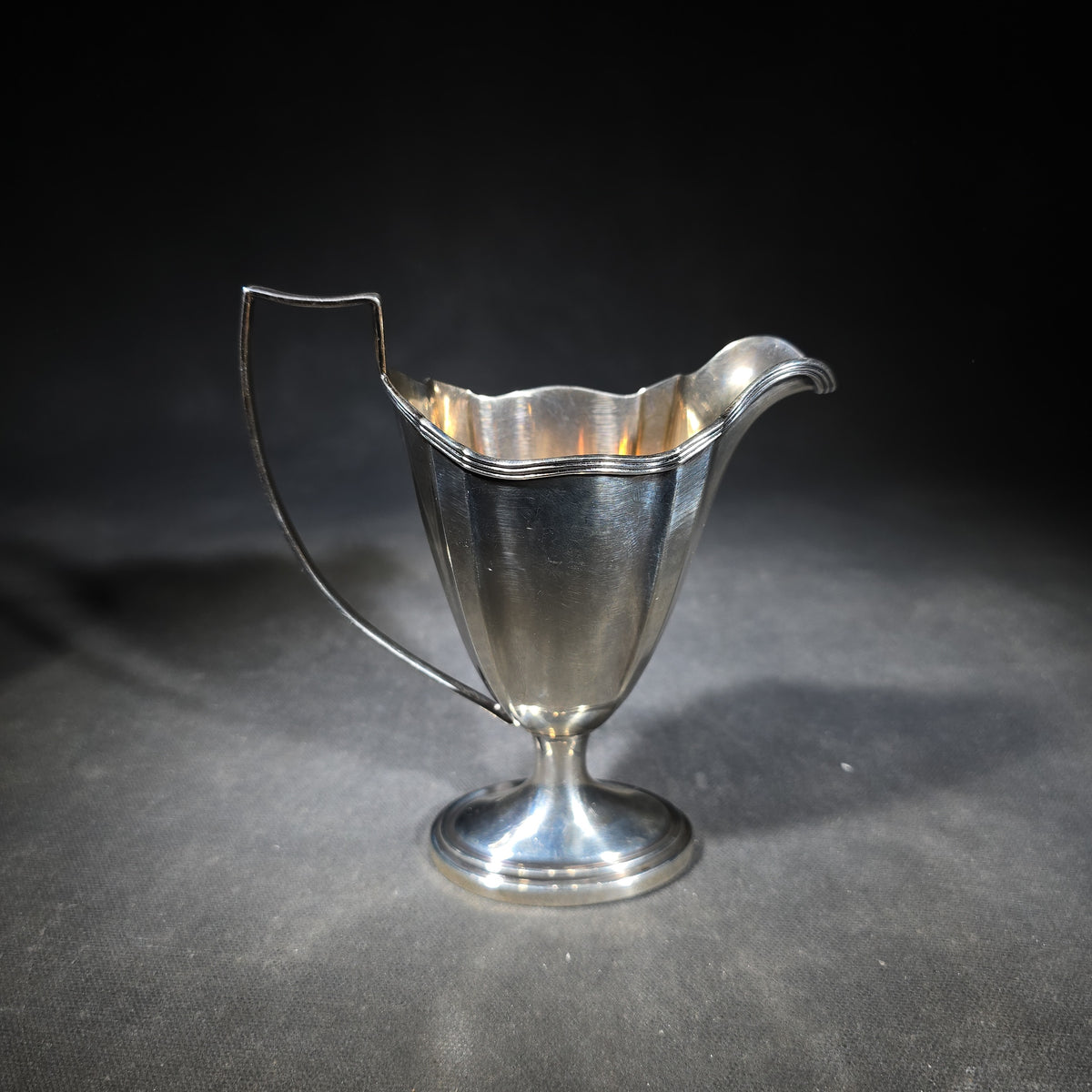 Sterling Silver Sugar Basket and Creamer in the Plymouth Pattern, Manufactured by Gorham
