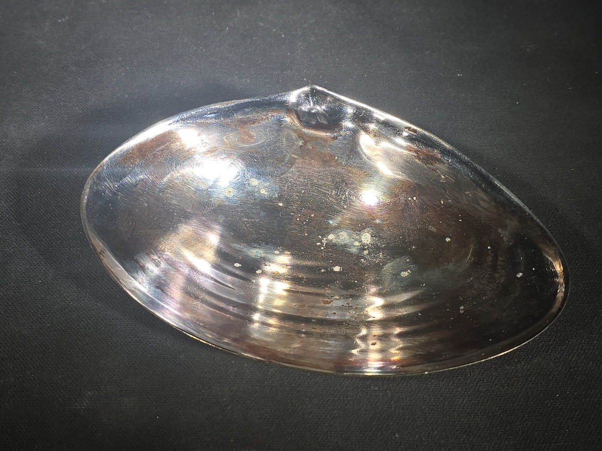 Vintage Silver-Plated Clam Shell Dish