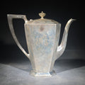 Lot 021 - Sterling Silver Monogrammed Coffee Pot with Wooden Handle, Bigelow, Kennard & Co., Boston, Massachusetts, Total Weight 470 g