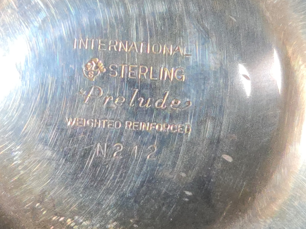 Pair of Sterling Silver Weighted Candlesticks in the Prelude Pattern, Manufactured by International Silver, Model N212