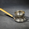 Lot 052 - Antique Sterling Silver Tea Strainer with Drip Bowl and Bone Handle, Marked Tiffany & Co., France, Total Weight 70 g