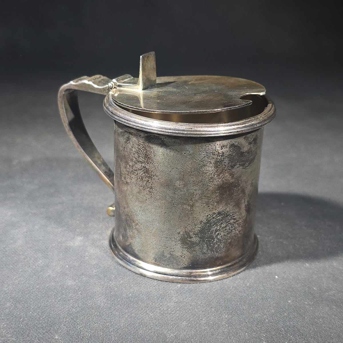 Tiffany & Co. Sterling Silver Mustard Pot with Hinged Lid, Pattern 17931