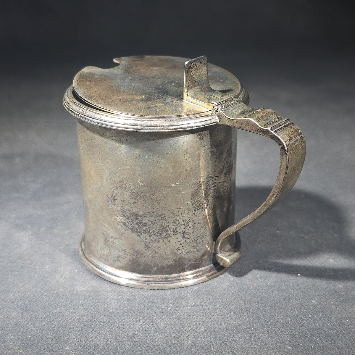 Tiffany & Co. Sterling Silver Mustard Pot with Hinged Lid, Pattern 17931