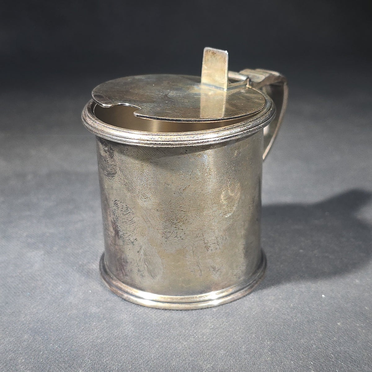 Tiffany & Co. Sterling Silver Mustard Pot with Hinged Lid, Pattern 17931