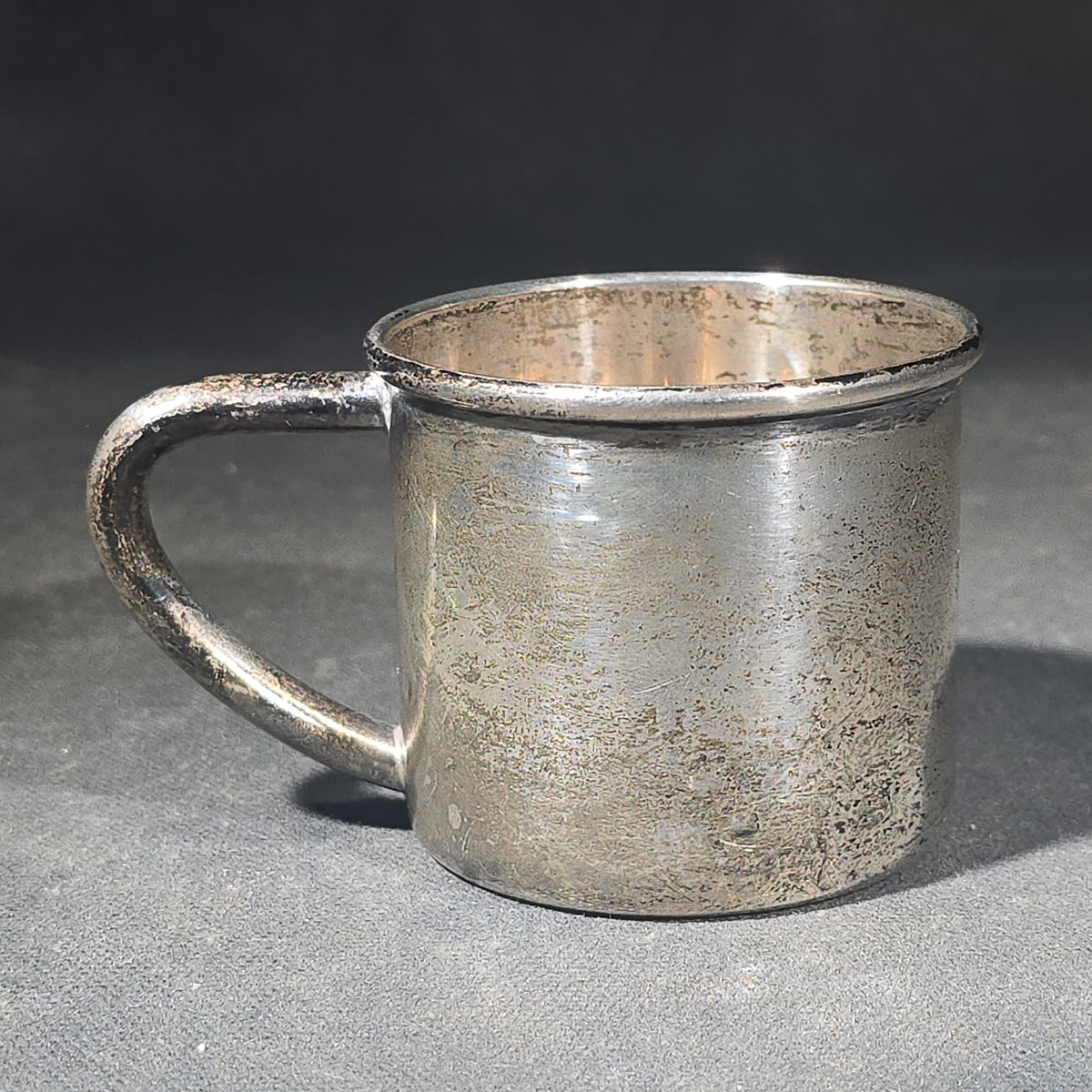 Sterling Silver Baby Cup Engraved "Rebecca," Manufactured by Lunt, Pattern No. 111