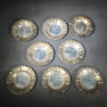 Lot 042 - Grouping of Eight Sterling Silver Petal-Form Nut Dishes, Weight 286 g