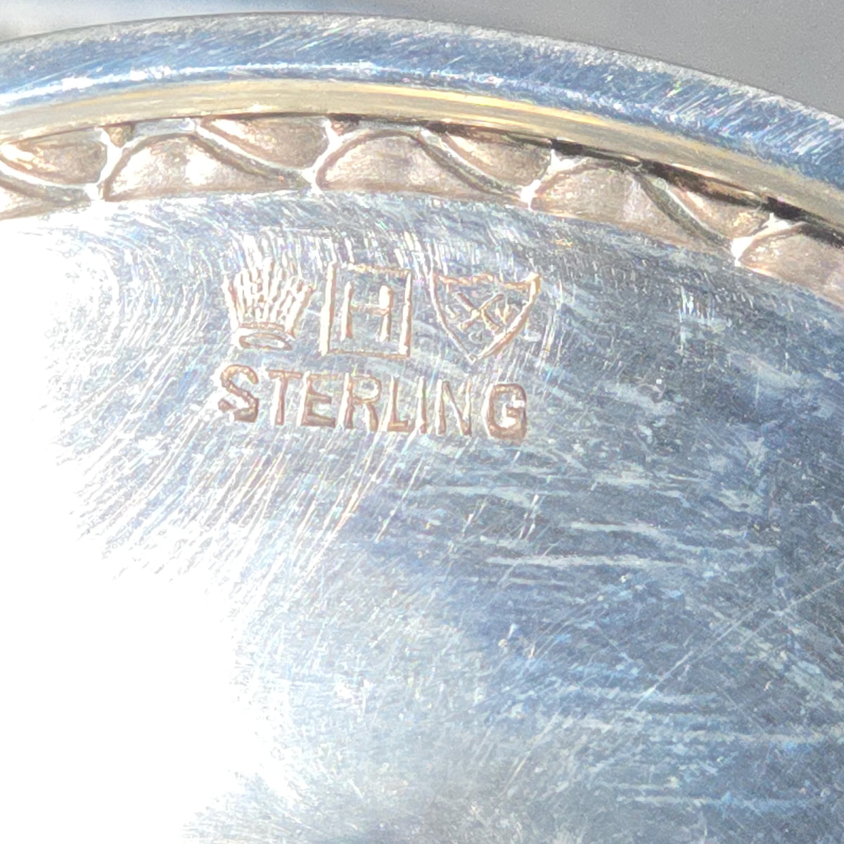 Sterling Silver Pedestal Compote with Pierced Rim, Manufactured by M. Fred Hirsch Co., Jersey City, New Jersey