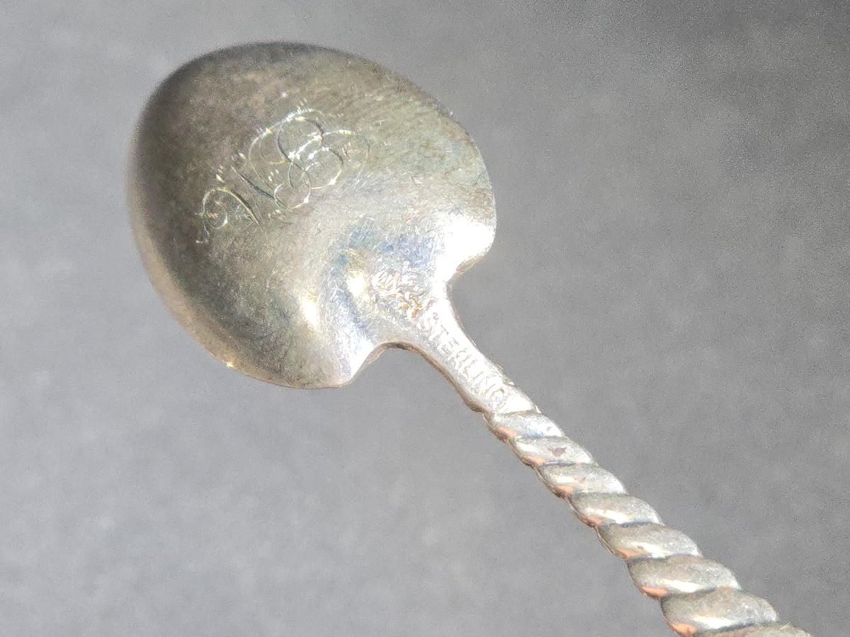 Grouping of Eight Antique and Vintage Sterling Silver Pieces including Seven Demitasse Spoons and One Letter Opener