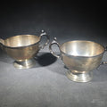 Lot 055 - Sterling Silver Footed Creamer and Sugar Bowl Set, Pattern 343, Weight 178 g