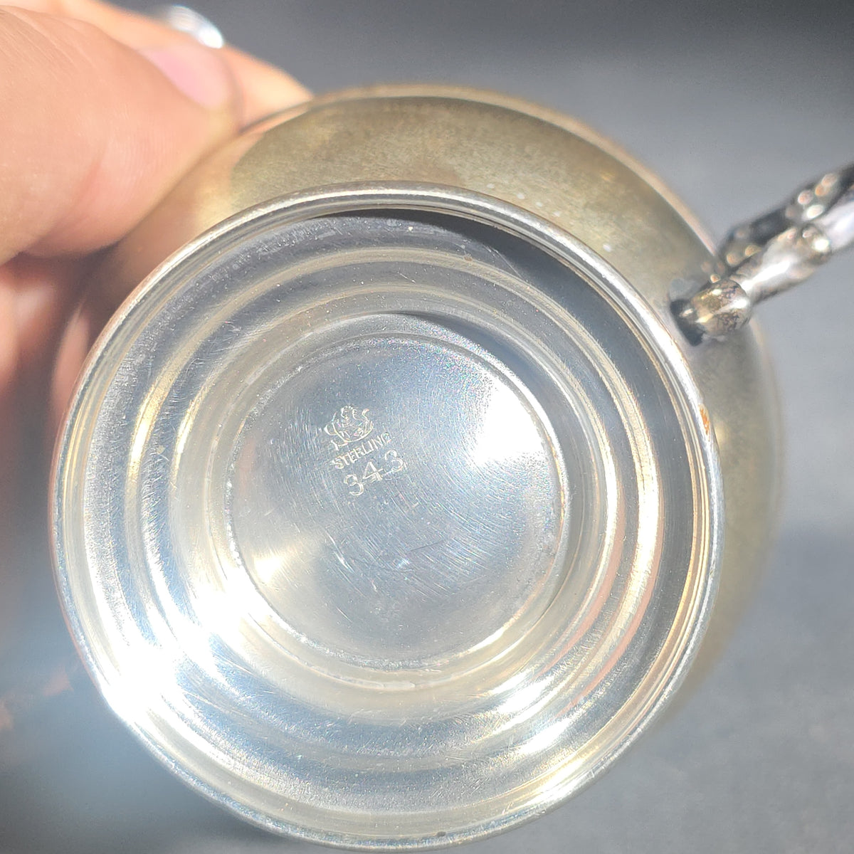 Sterling Silver Footed Creamer and Sugar Bowl Set, Pattern 343