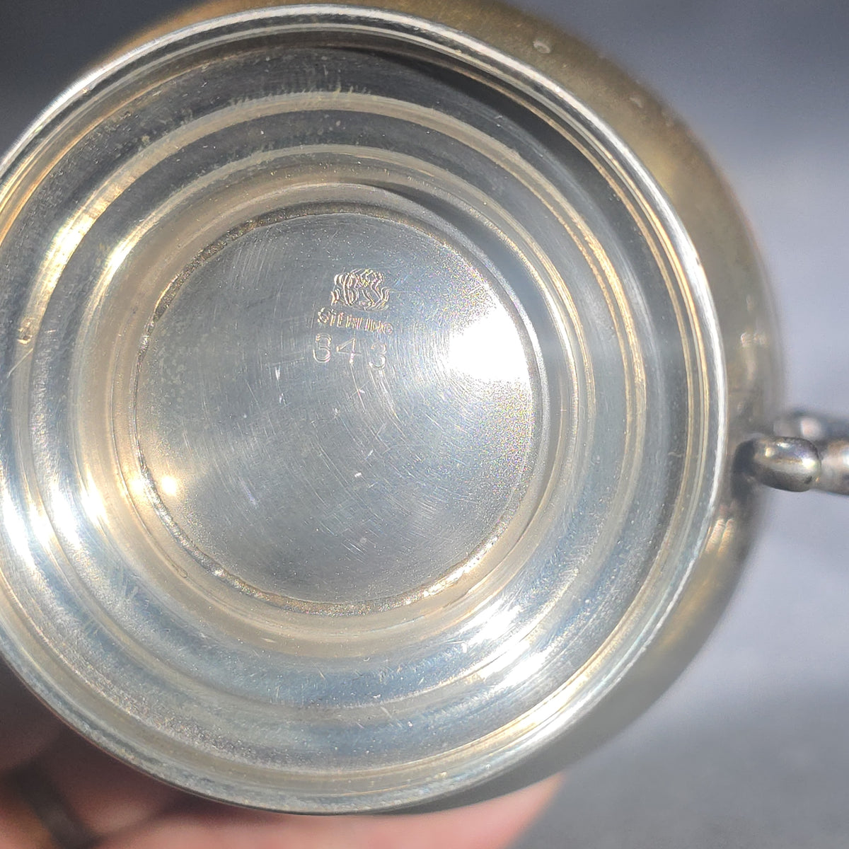 Sterling Silver Footed Creamer and Sugar Bowl Set, Pattern 343