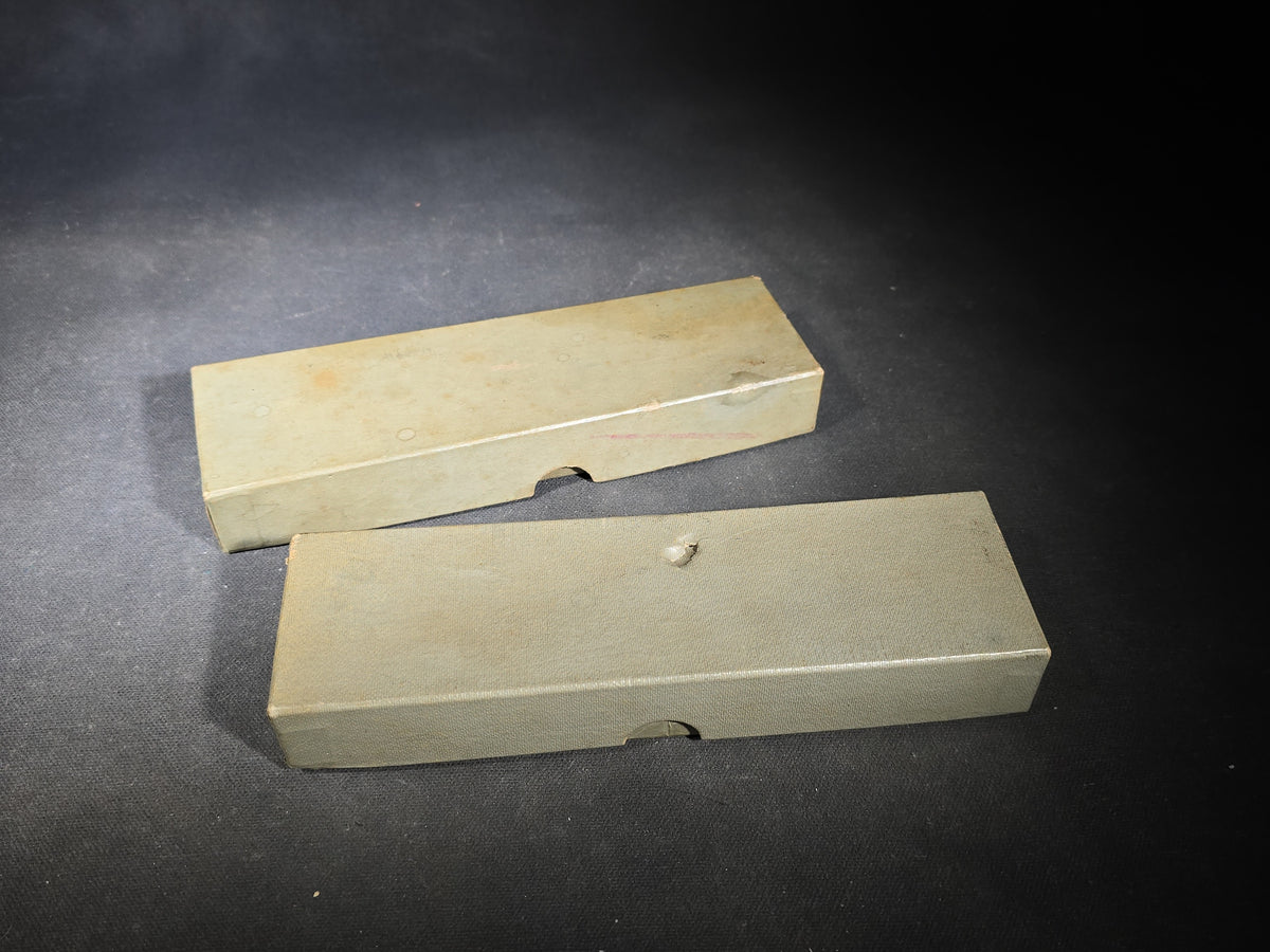 Grouping of 12 Sterling Silver Hammered Individual Salt and Pepper Shakers in Two Fitted Boxes, Arts and Crafts Style