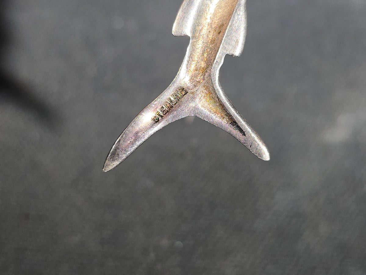 Sterling Silver Figural Sailfish Brooch, Stamped "Sterling"