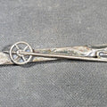 Lot 080 - Sterling Silver Ski and Ski Pole Bar Brooch, Marked Beau Sterling, Total Weight 4.36 g