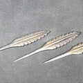 Lot 083 - Trio of Vintage Silver-Plated Feather-Form Toothpicks