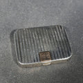 Lot 066 - Sterling Silver Art Deco Pill Box with Ribbed Lid and Gold-Tone Monogram Cartouche "M.E.", Total Weight 24.84 g