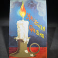 Lot 099 - Antique Embossed "Hallowe'en Greeting" Postcard with Candle and Ghostly Faces, Illustrated by Ellen H. Clapsaddle, Published by International Art Publ. Co., Series No. 1393