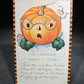 Lot 072 - Antique Illustrated "Hallowe'en Greetings" Postcard with Bespectacled Jack-O-Lantern, Elf, and Mouse, Published by Whitney, Worcester, Massachusetts, Postmarked Richmond, Indiana