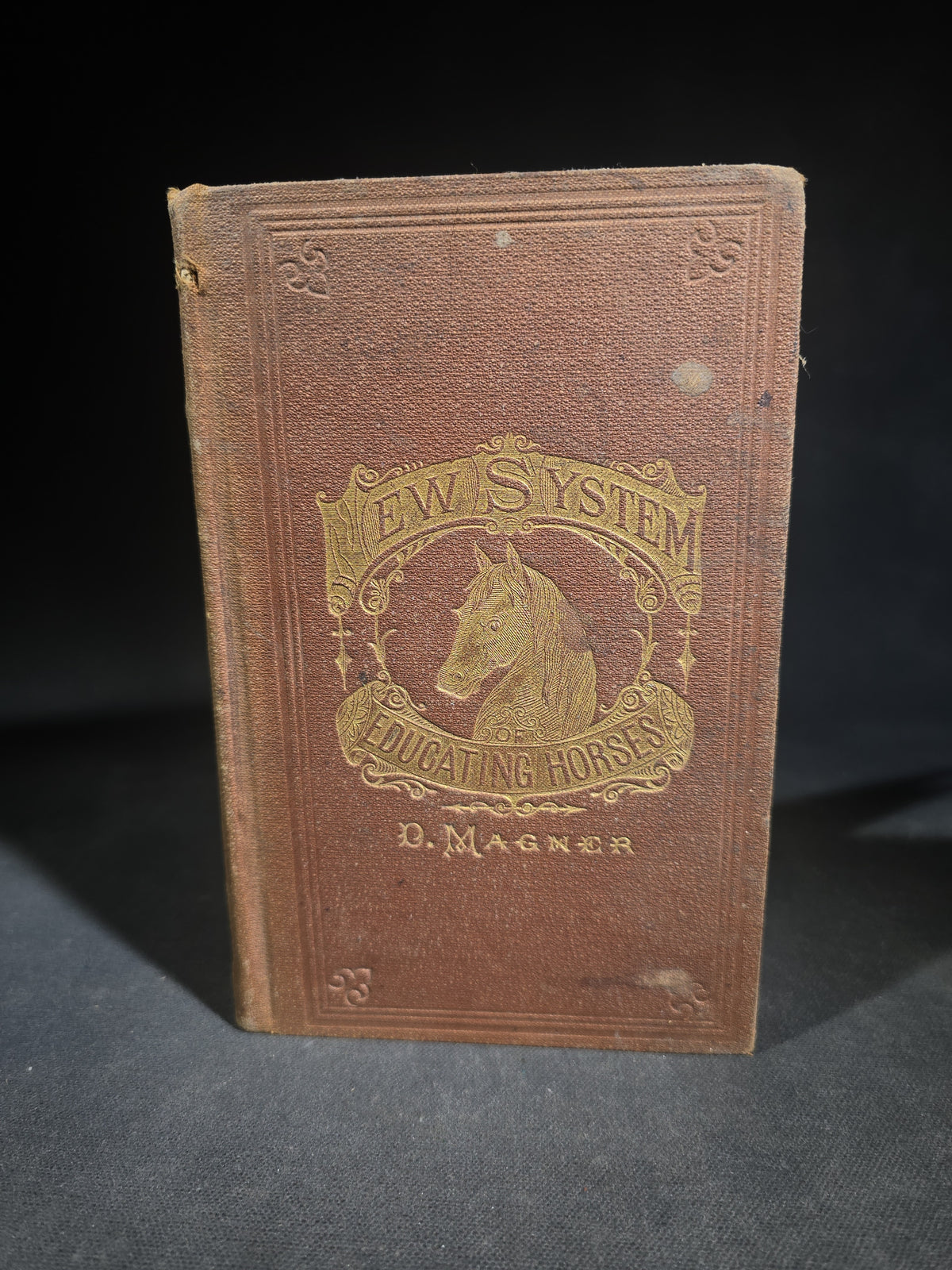 "The New System of Educating Horses" Antique Illustrated Equestrian Book by D. Magner, Eleventh Edition, Published by Lovell Printing and Publishing Co., Rouses Point, New York, 1876