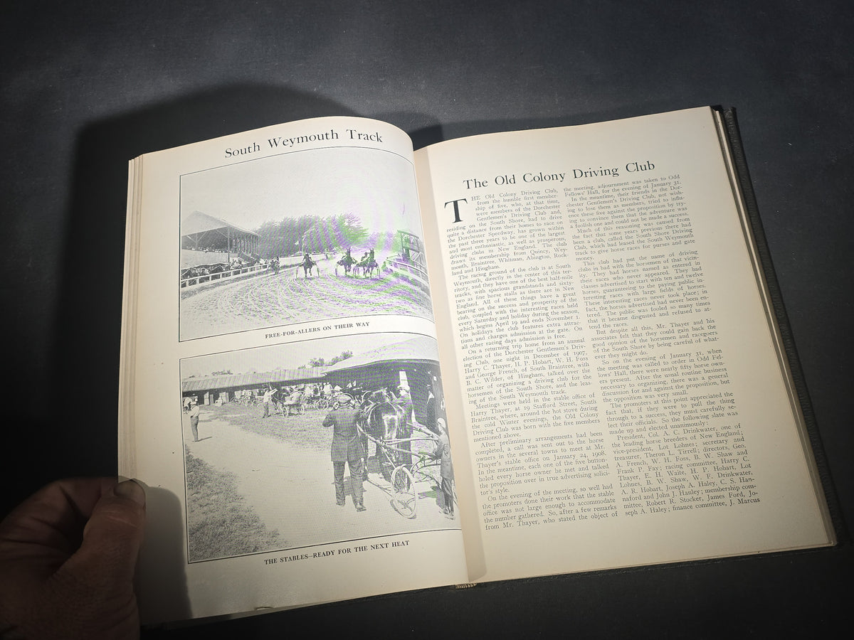 "The Driving Clubs of Greater Boston" Antique Harness Racing and Speedway Book, Edited by John W. Linnehan and Edward E. Cogswell, 1914