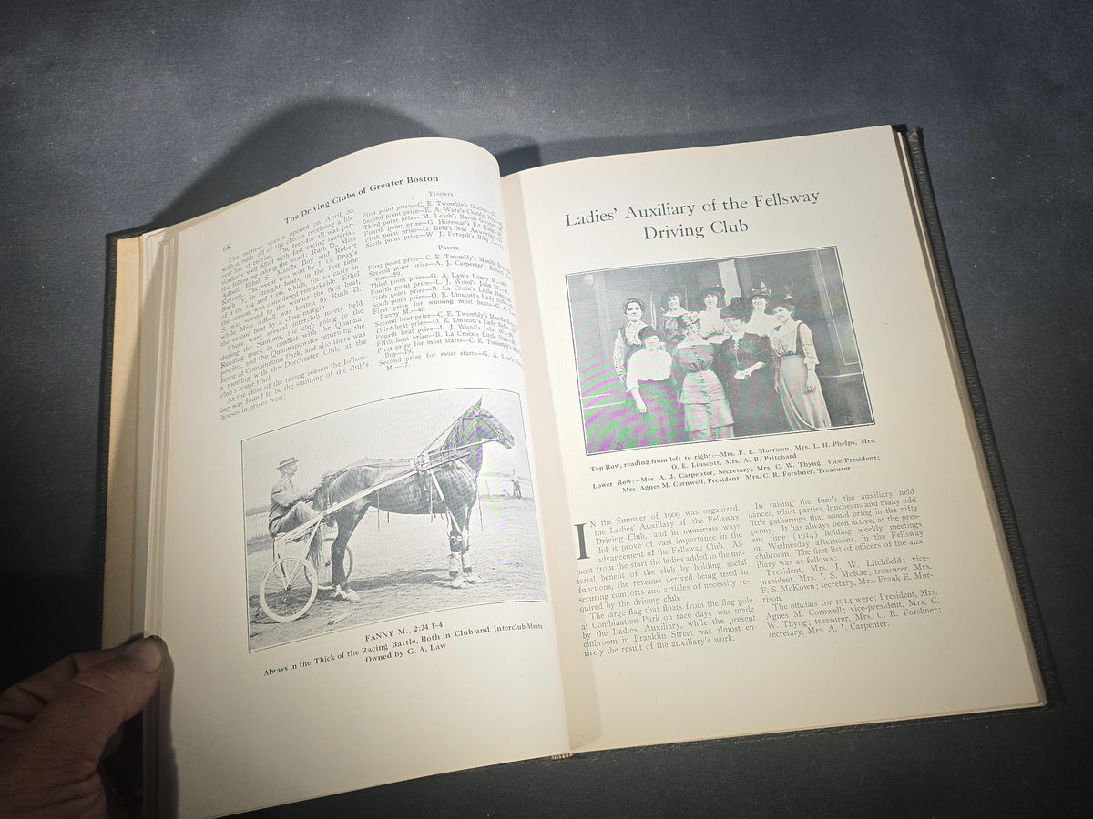"The Driving Clubs of Greater Boston" Antique Harness Racing and Speedway Book, Edited by John W. Linnehan and Edward E. Cogswell, 1914