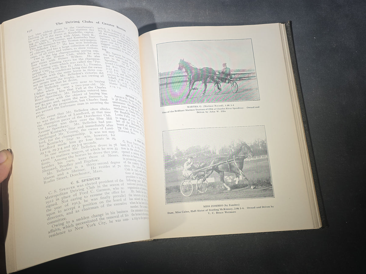 "The Driving Clubs of Greater Boston" Antique Harness Racing and Speedway Book, Edited by John W. Linnehan and Edward E. Cogswell, 1914