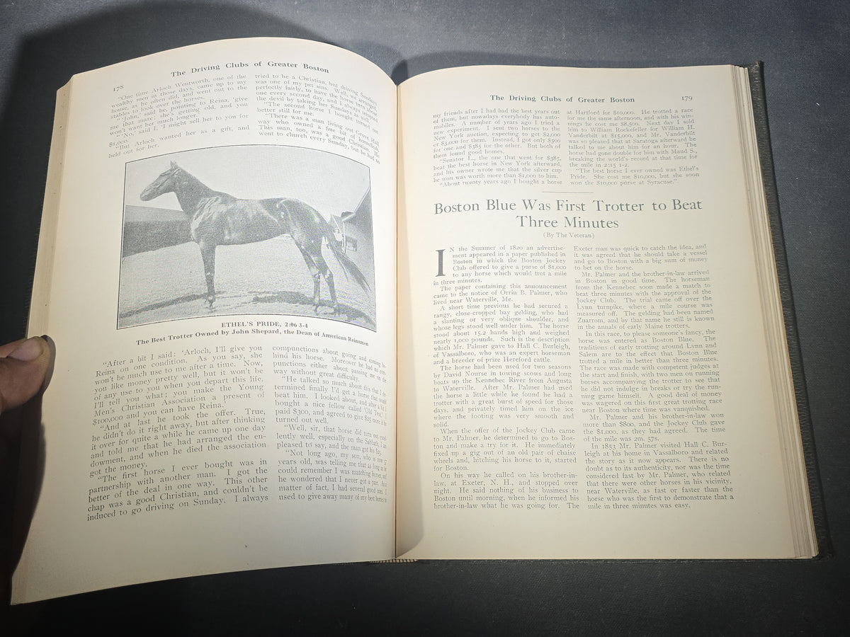 "The Driving Clubs of Greater Boston" Antique Harness Racing and Speedway Book, Edited by John W. Linnehan and Edward E. Cogswell, 1914