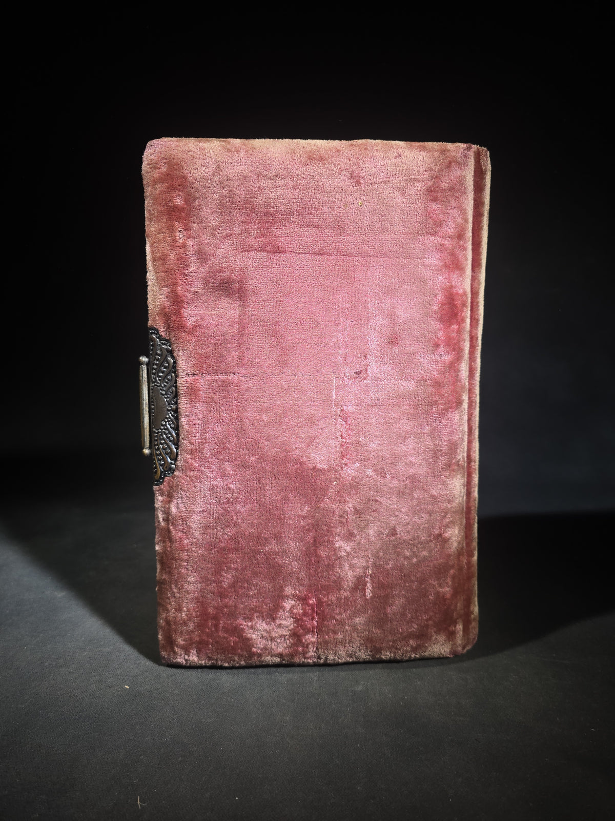 Antique Victorian Velvet-Covered Cabinet Card and Carte de Visite C.D.V. Photo Album with Celluloid Cover Decorations, Containing Portrait Photographs and Funeral Memorial Cards including Adelia Woodward, 1894