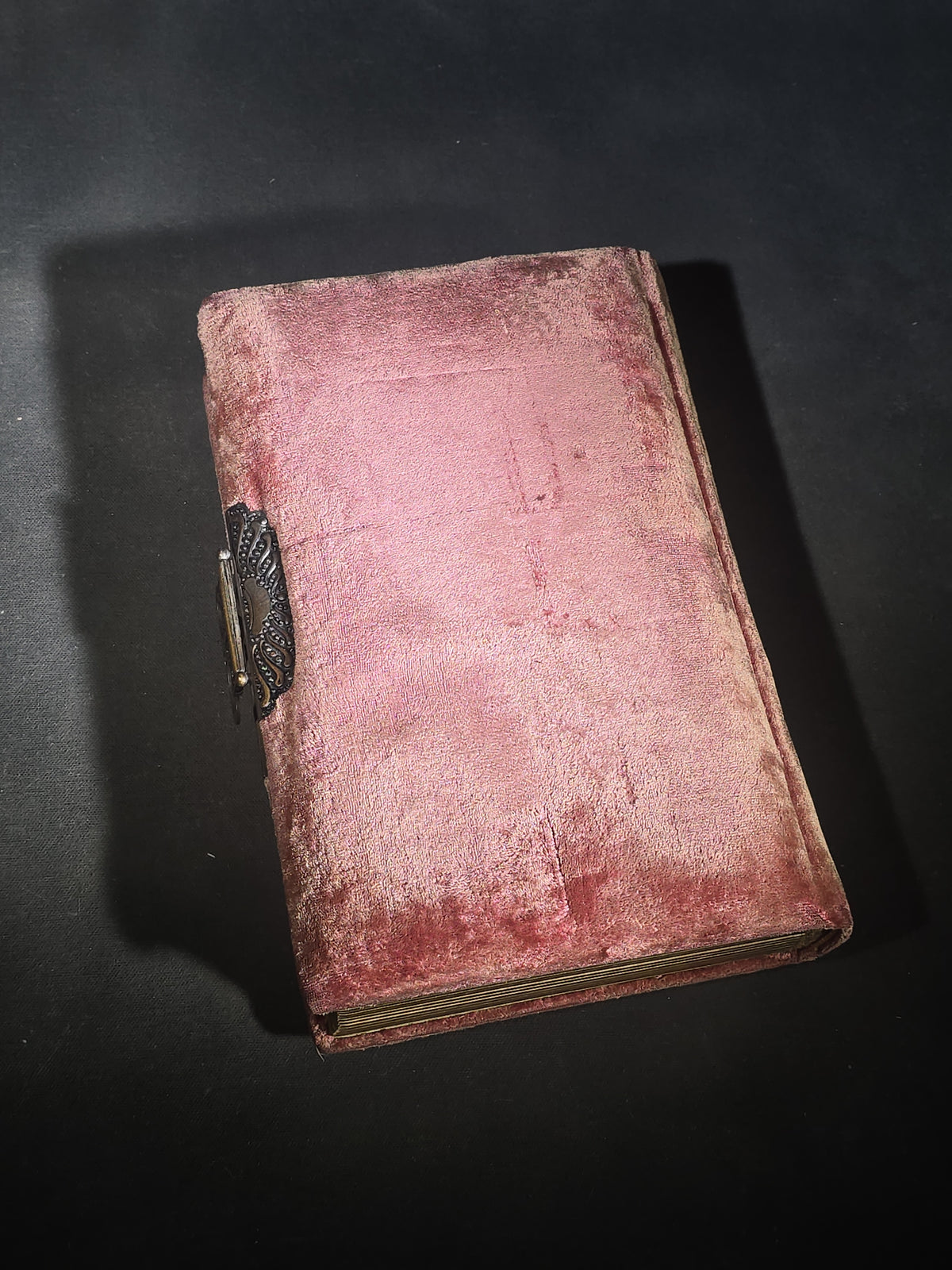 Antique Victorian Velvet-Covered Cabinet Card and Carte de Visite C.D.V. Photo Album with Celluloid Cover Decorations, Containing Portrait Photographs and Funeral Memorial Cards including Adelia Woodward, 1894
