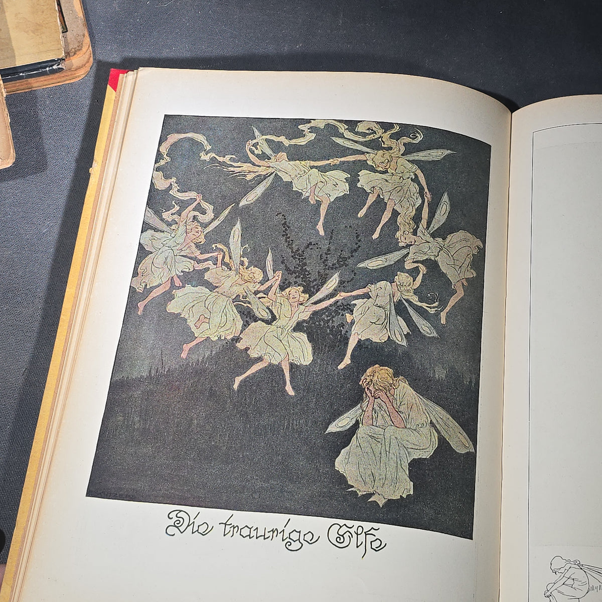 Grouping of Six Antique and Vintage German Illustrated Children's Books including "Firlefanz" ("Tomfoolery") by Hans Watzlik and Ernst Kutzer 1922, "Hans Huckebein, der Ungluecksrabe" by W. Busch, and "Die Reise in's Schlaraffenland"