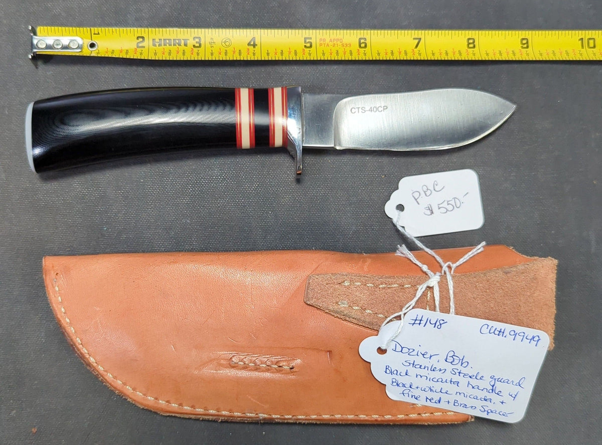 Bob Dozier CTS-40CP Fixed Blade Knife with Leather Sheath