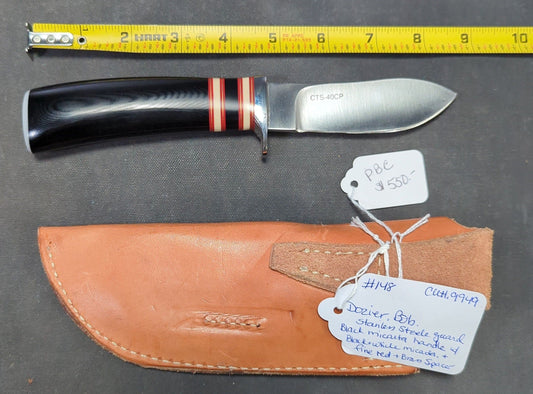 Bob Dozier CTS-40CP Fixed Blade Knife with Leather Sheath