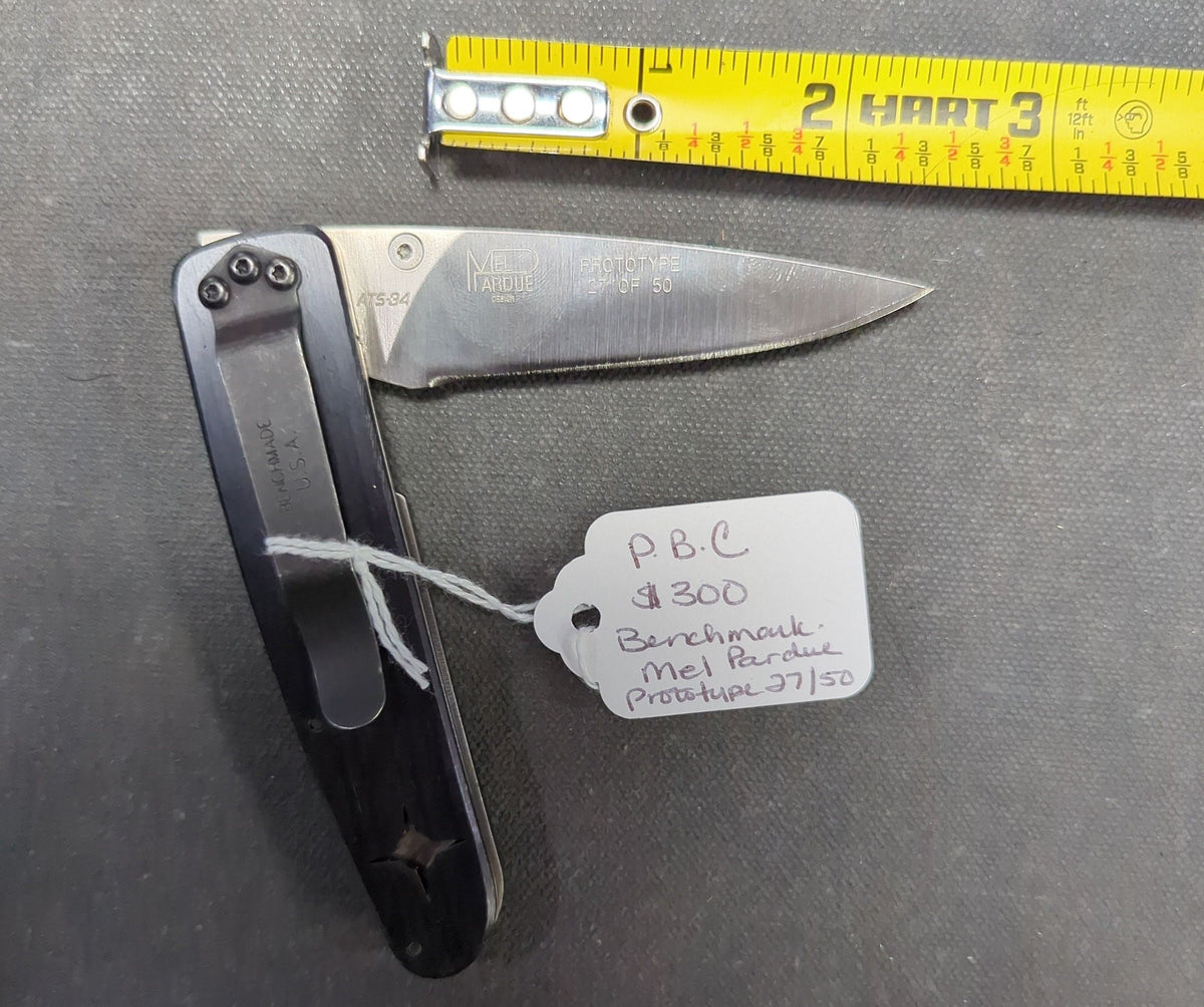 Benchmade Mel Pardue Design Folding Knife, ATS-34 Blade, Prototype 27 of 50